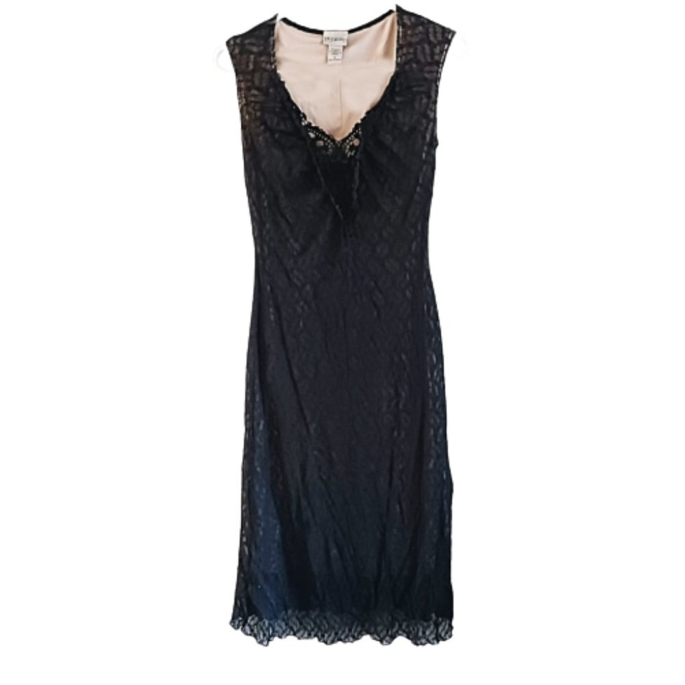 DECODE LACE OVERLAY BLACK DRESS - Picture 1 of 4